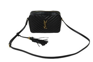 Saint Laurent Lou Camera Shoulder Bag Leather Black